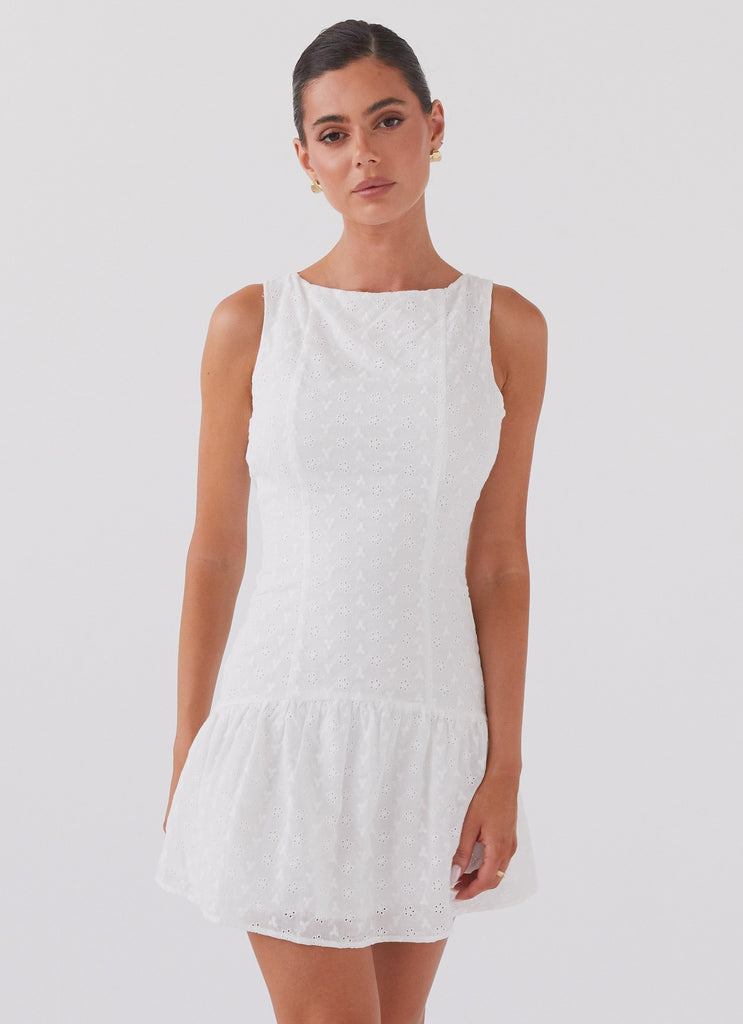 Adyson Broderie Mini Dress - White