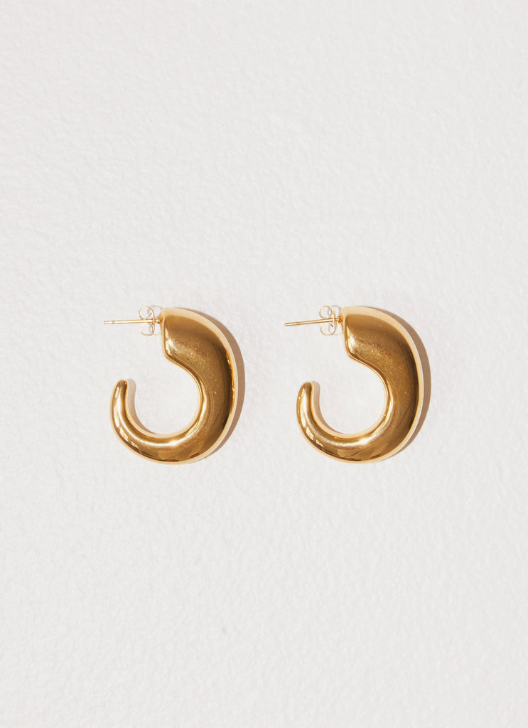 Glow Girl Hoop Earrings - Gold