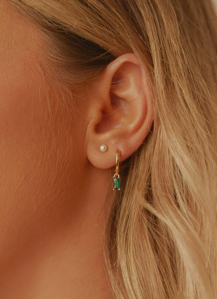 Before You Earrings - Emerald - Peppermayo