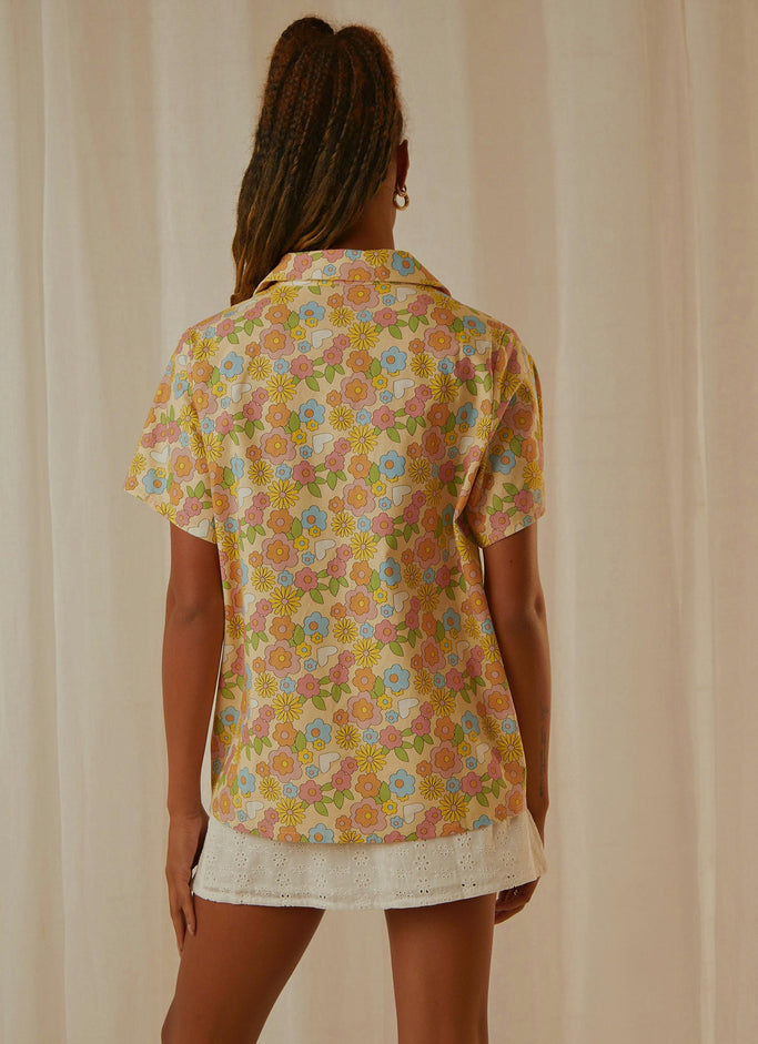 Summer Getaway Linen Shirt - Blossom