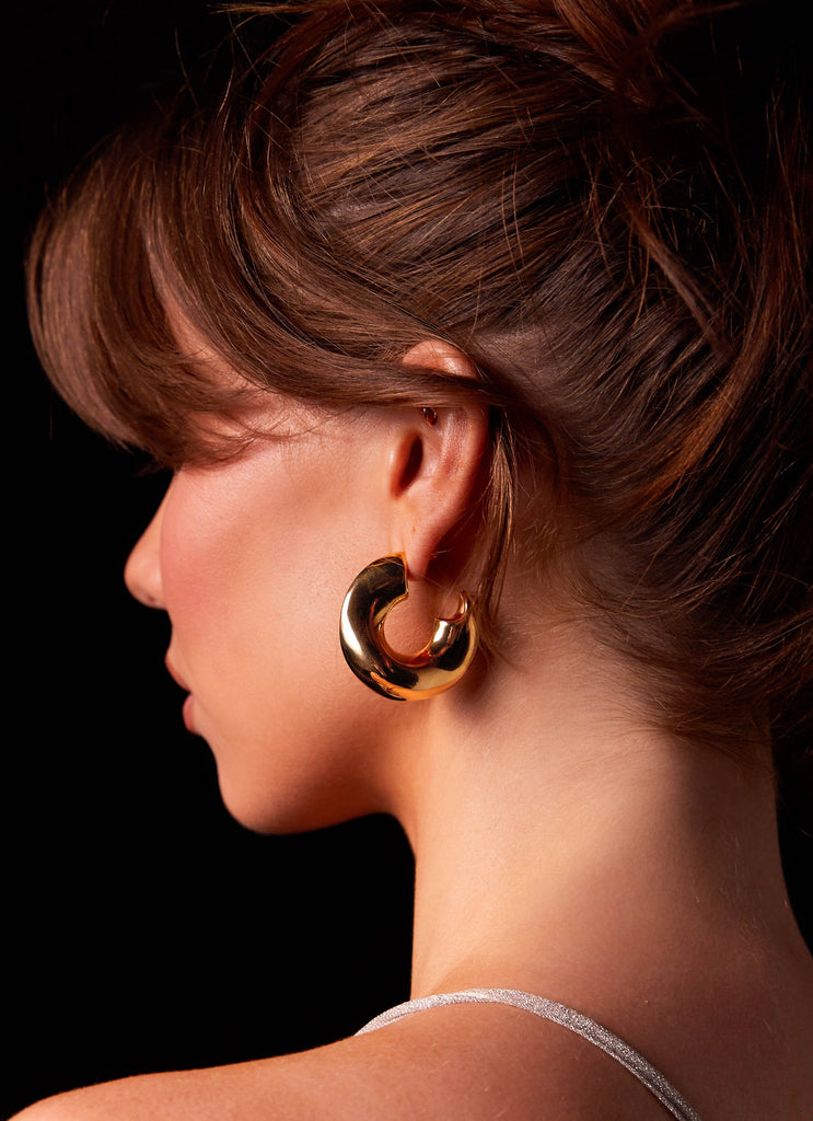 Jovie Hoop Earrings - Gold