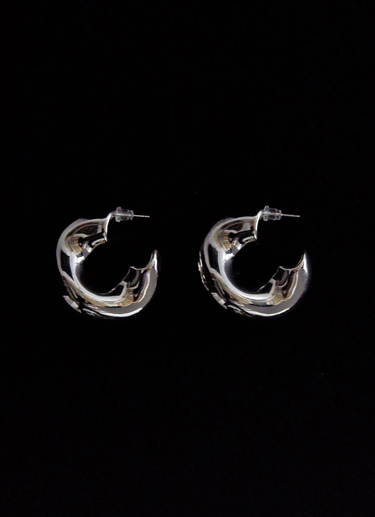 Jovie Hoop Earrings - Silver