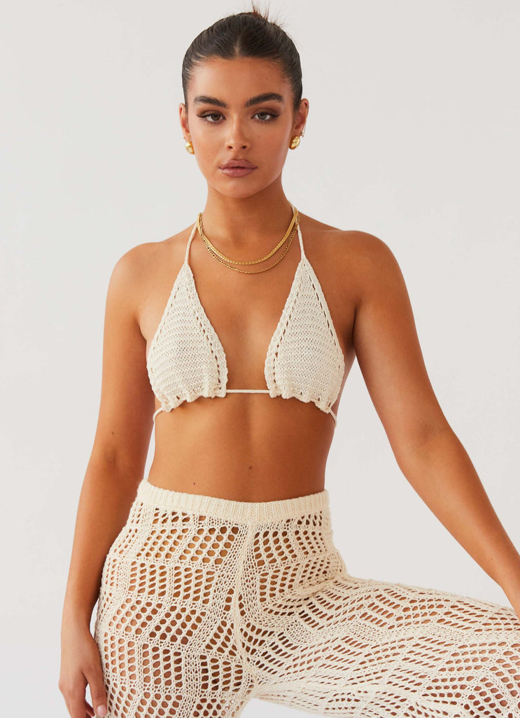Cabo Paradise Crochet Bra Top - Natural – Peppermayo