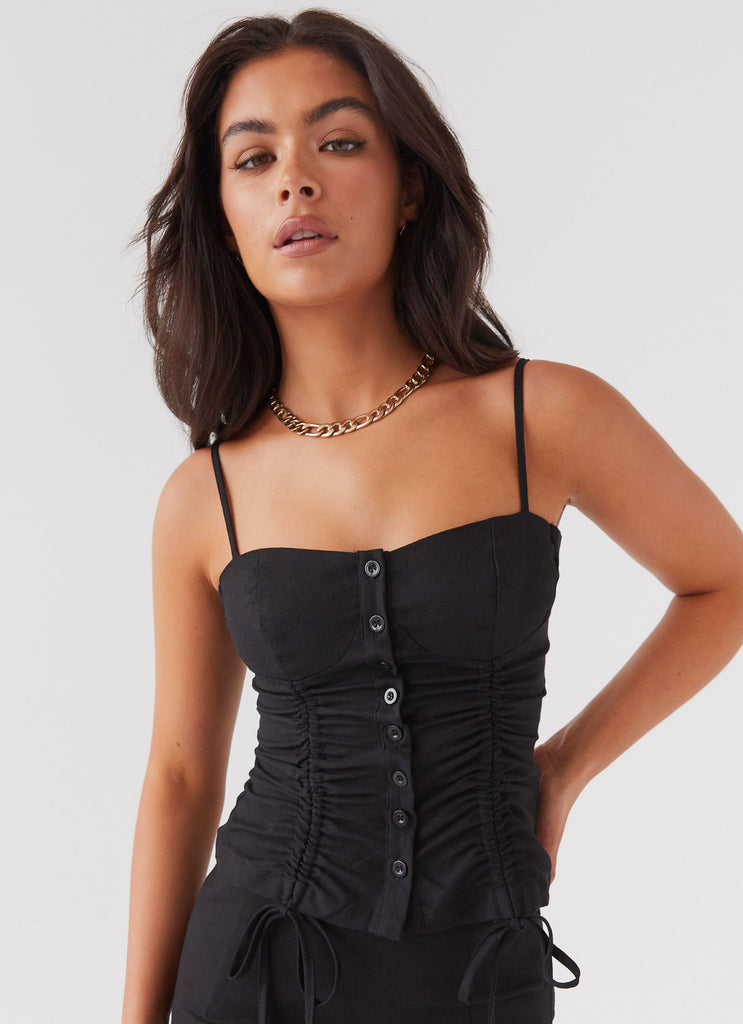 Arianna Corset Top (Black) - Laura's Boutique, Inc