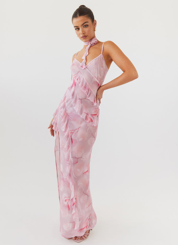 New Romantics Mesh Maxi Dress - Soft Pink