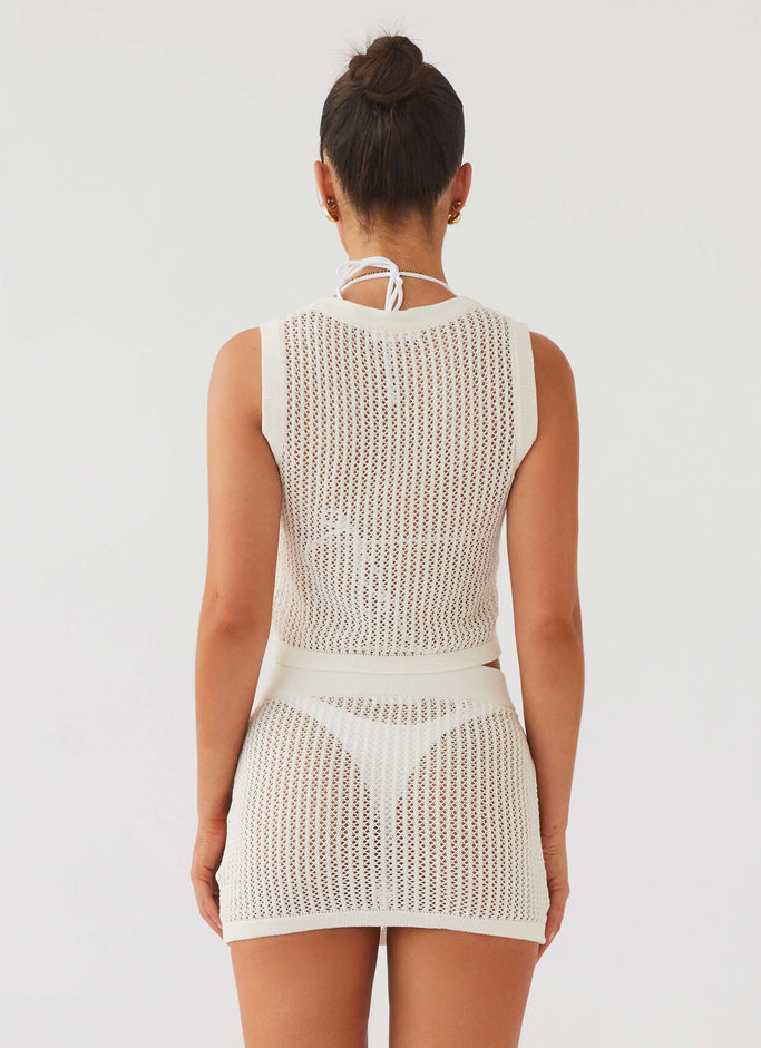 WINSUNNY White Cotton Linen Vest Top Long Skirt Two Piece Set