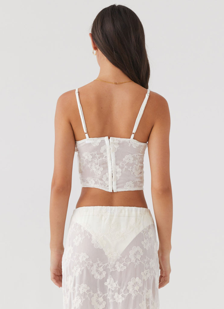 In The Clouds Bustier Top - Ivory Petal – Peppermayo