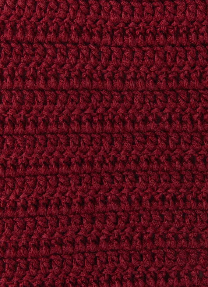 Wild Hearts Crochet Mini Skirt - Cherry Rose