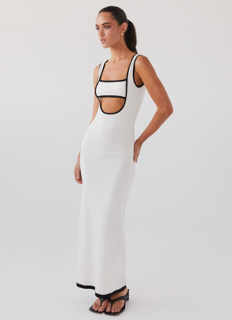 Lost In Paris Knit Maxi Dress - White