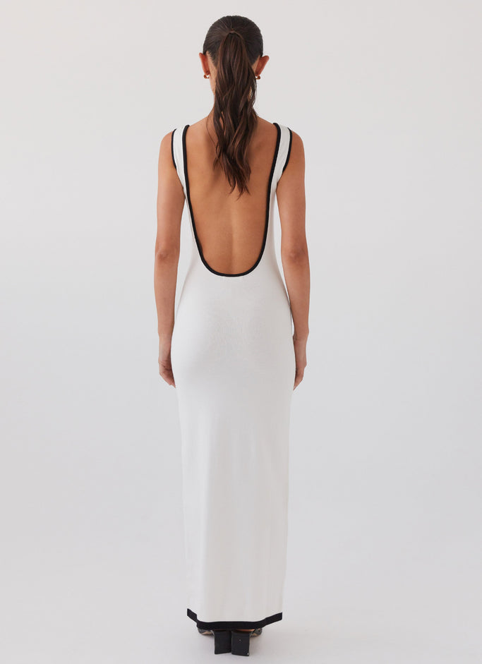 Lost In Paris Knit Maxi Dress - White