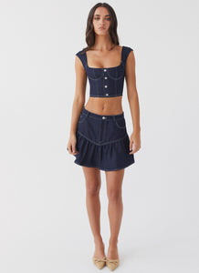 Marielle Denim Mini Skirt - Indigo