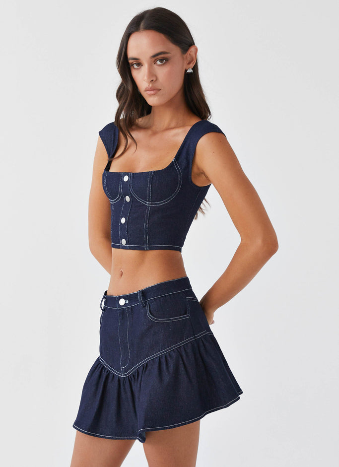 Marielle Denim Mini Skirt - Indigo