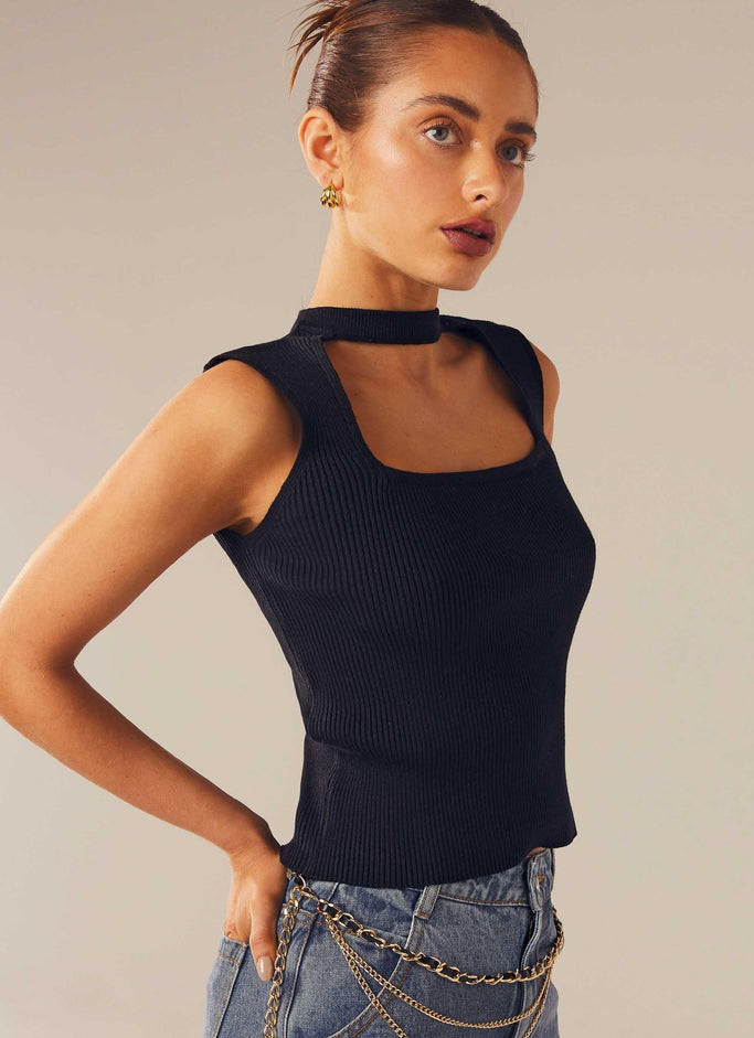 Undecided Knit Top - Black