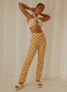 Pina Colada Pants - Fruit Checkers - Peppermayo