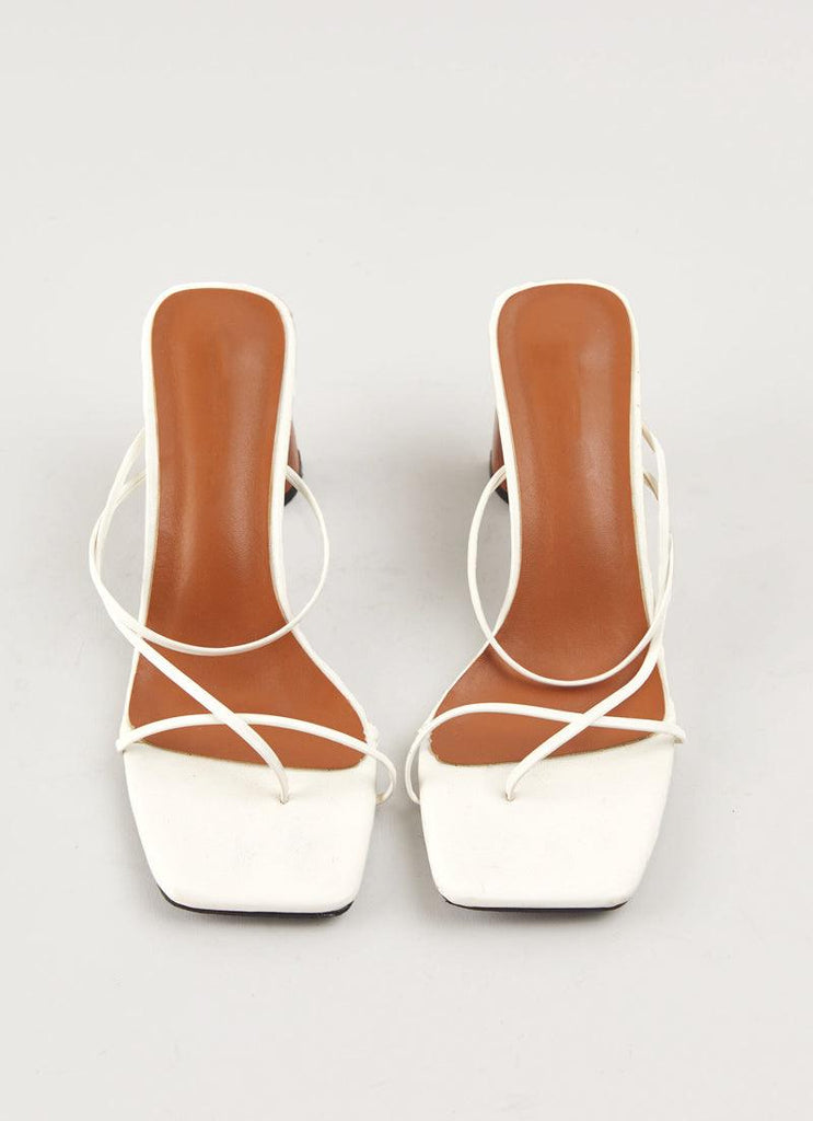 Willow Strappy Mule - White - Peppermayo
