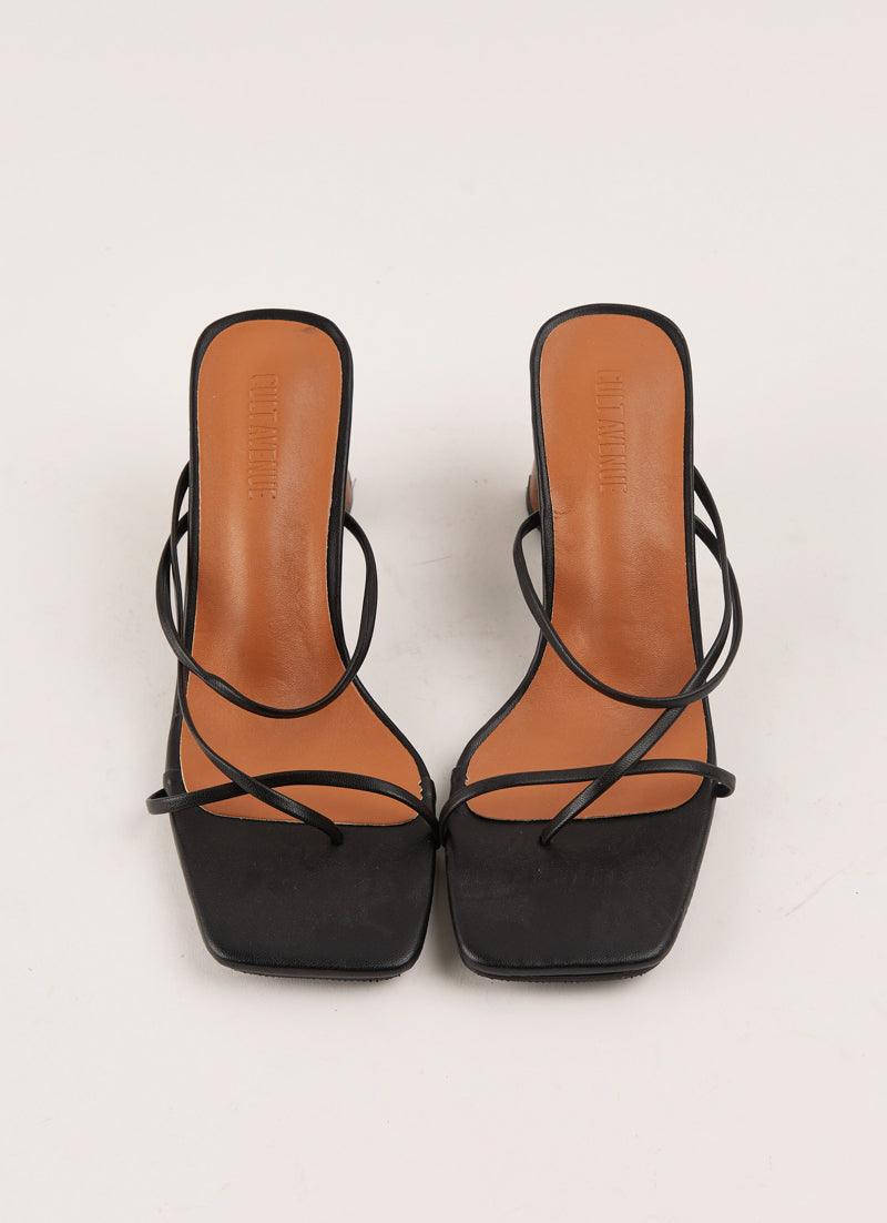 Shop Willow Strappy Mule - Black | Peppermayo