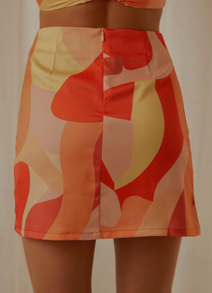 Thrill Bound Mini Skirt - Flaming - Peppermayo
