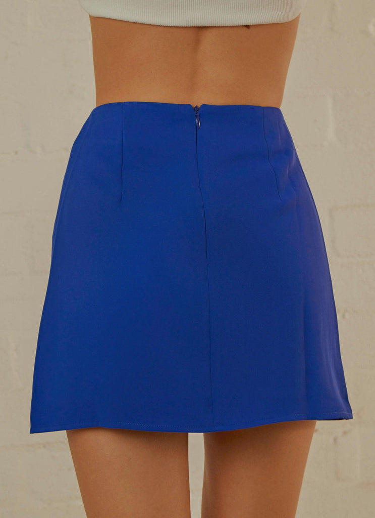 Vintage Town Mini Skirt - Cobalt - Peppermayo