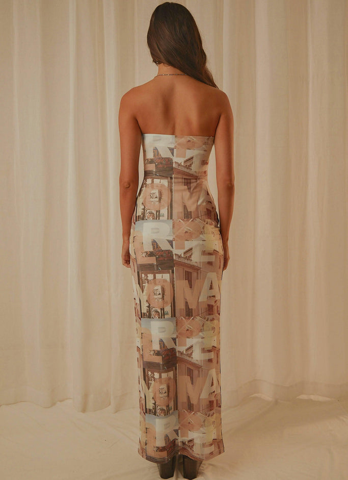 Good Without You Maxi Dress - Neutral Film Graphic