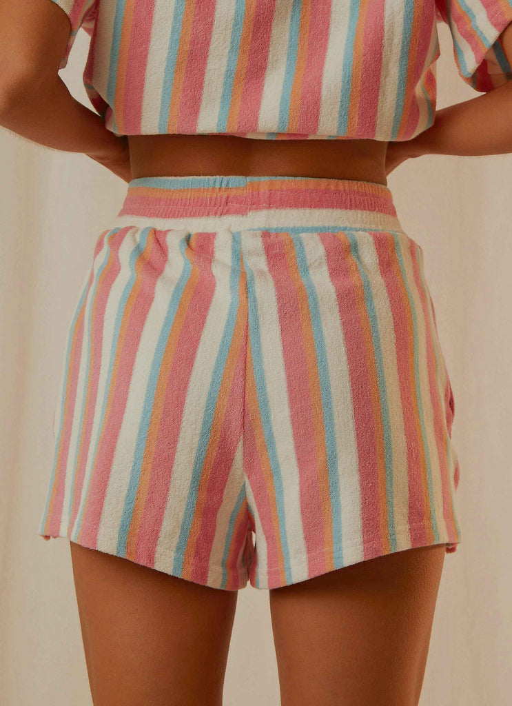 Kauai Terry Shorts - Vintage Stripe - Peppermayo