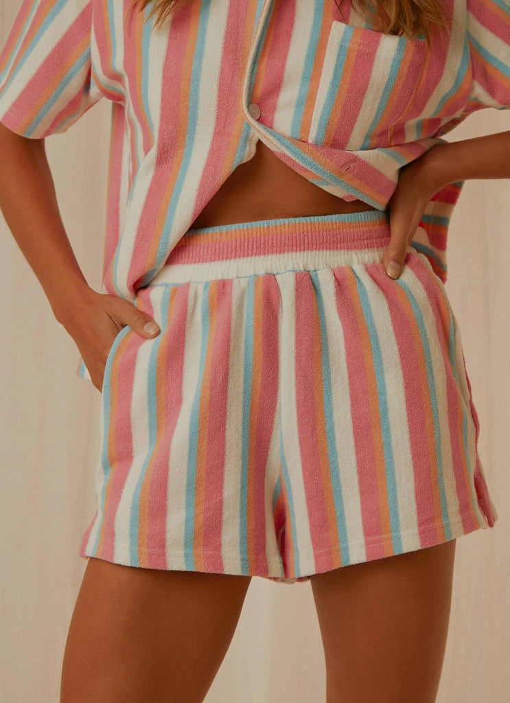 Kauai Terry Shorts - Vintage Stripe - Peppermayo