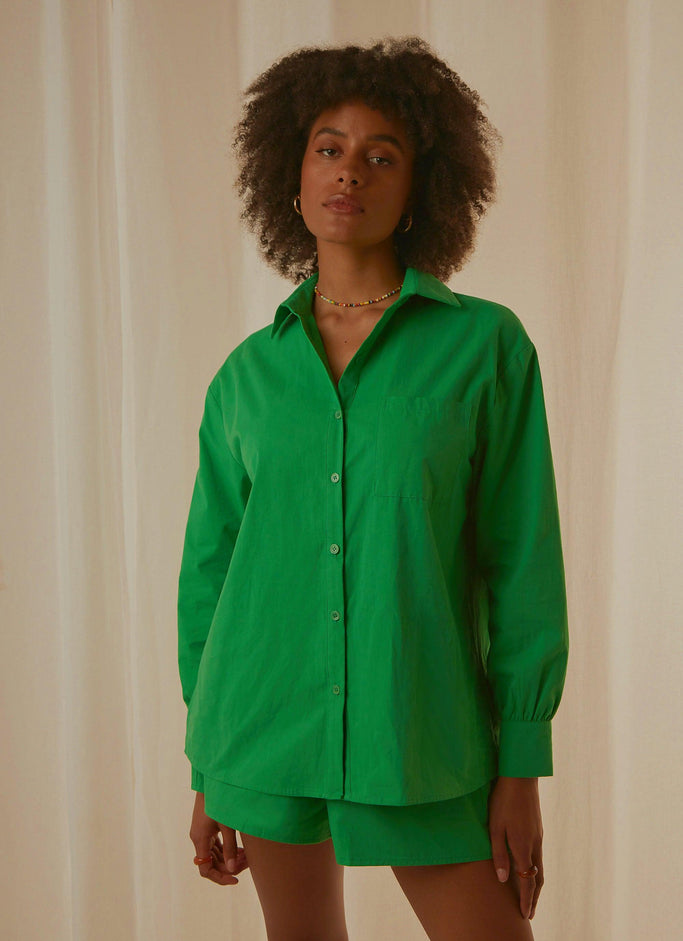 Daydreams Shirt - Jade Green