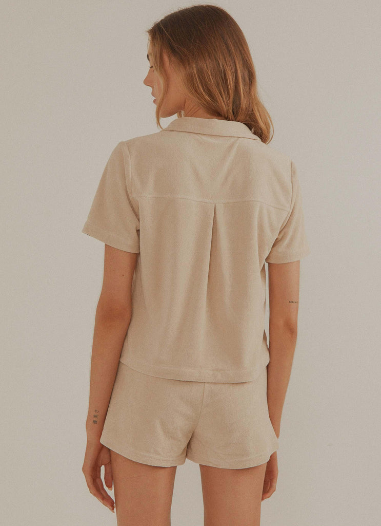 Holiday Terry Shirt - Beige - Peppermayo