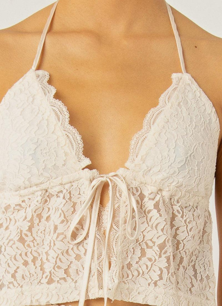All The Ways To Love Lace Cami - Ivory - Peppermayo