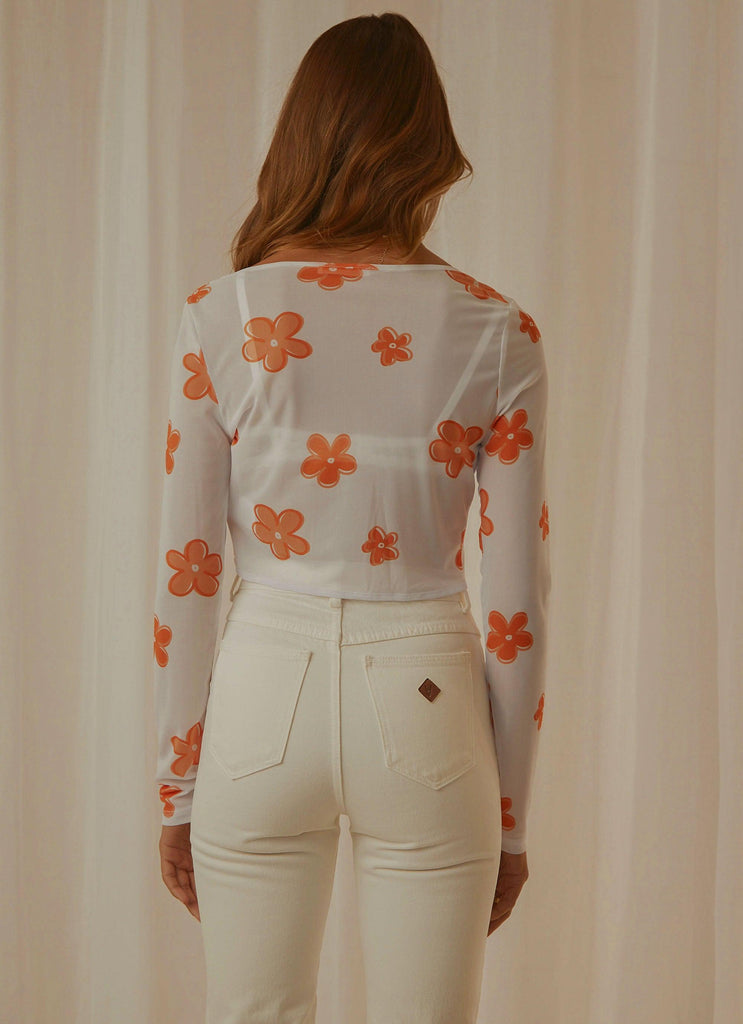 Malibu Lovers Tie Top - Mango Blossom - Peppermayo