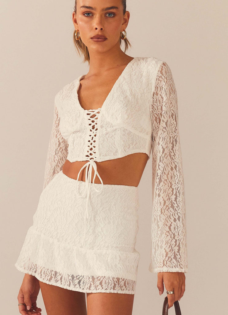 Free & Wild Lace Top - Ivory - Peppermayo