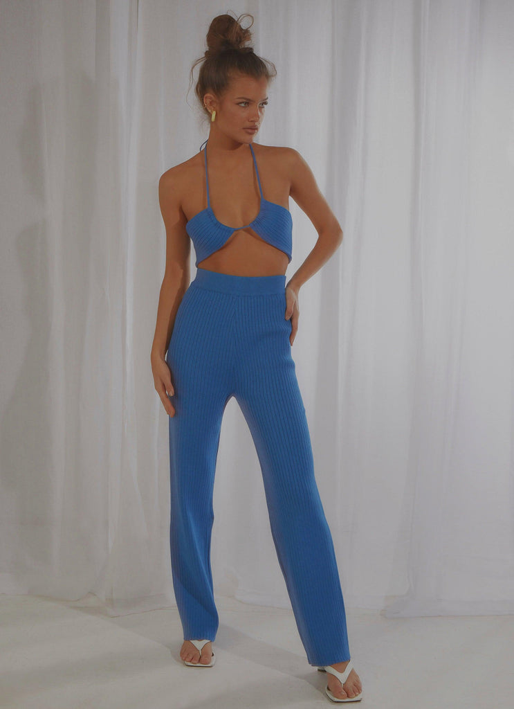Love Games Knit Crop - Cobalt - Peppermayo