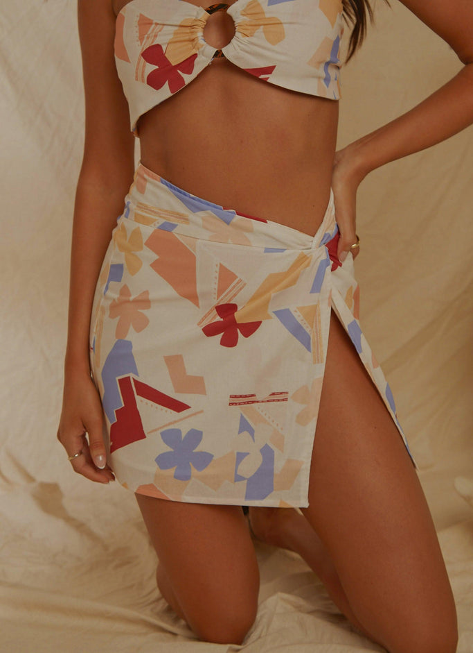 European Edition Mini Skirt - Abstract Resort