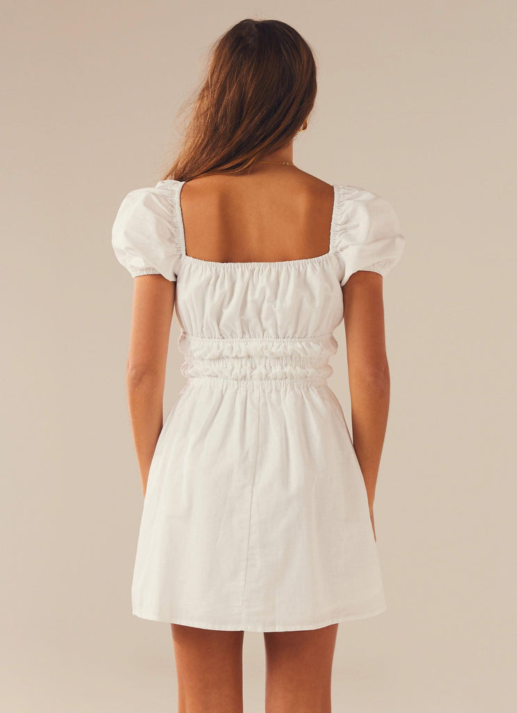Be Your Girl Mini Dress - White - Peppermayo