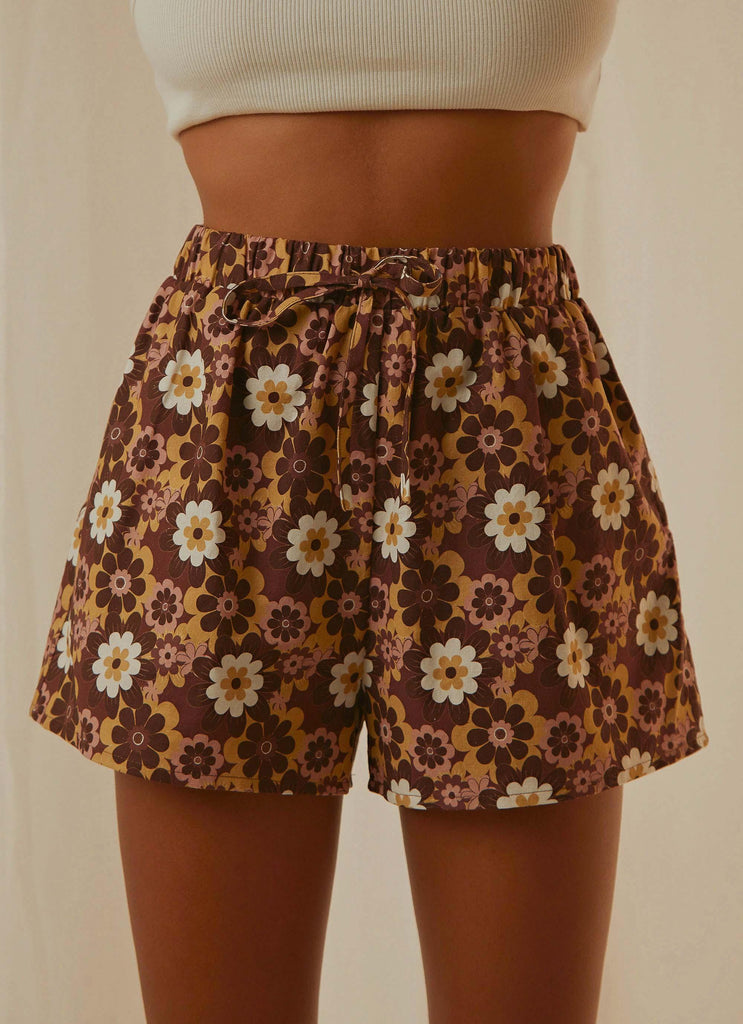 Woodstock Shorts - Retro Floral - Peppermayo