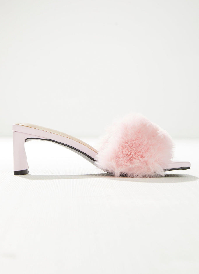 City Limits Fluffy Heel - Baby Pink