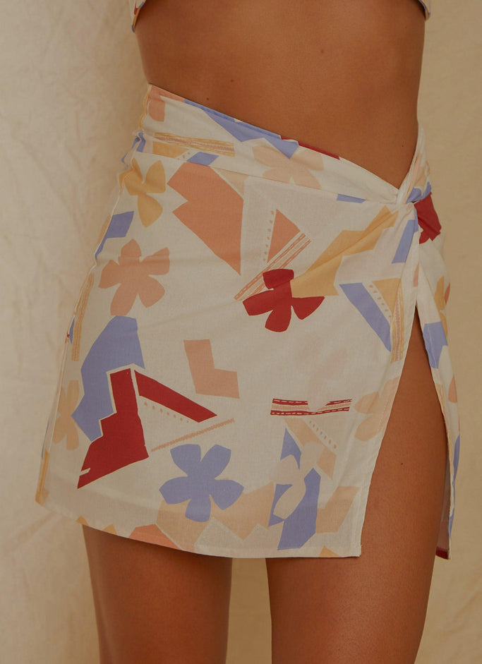 European Edition Mini Skirt - Abstract Resort