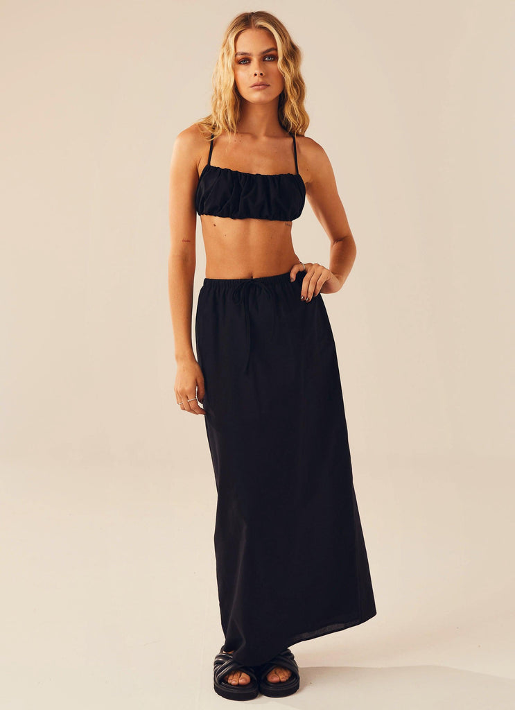 Made For Vacation Crop Top - Black - Peppermayo