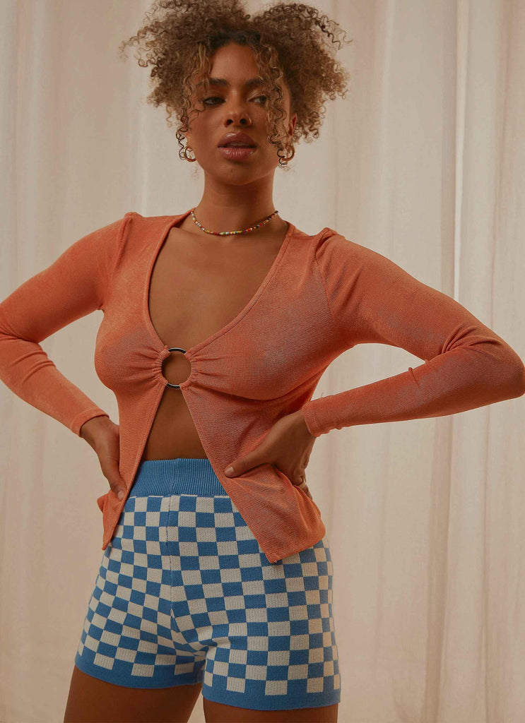 Pamela Long Sleeve Top - Orange - Peppermayo