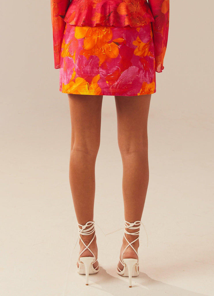 Best Part Mini Skirt - Floral Sun - Peppermayo